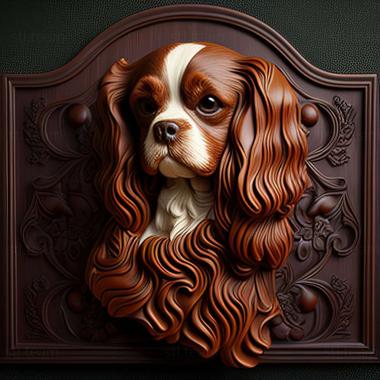 3D model King Charles Spaniel dog (STL)